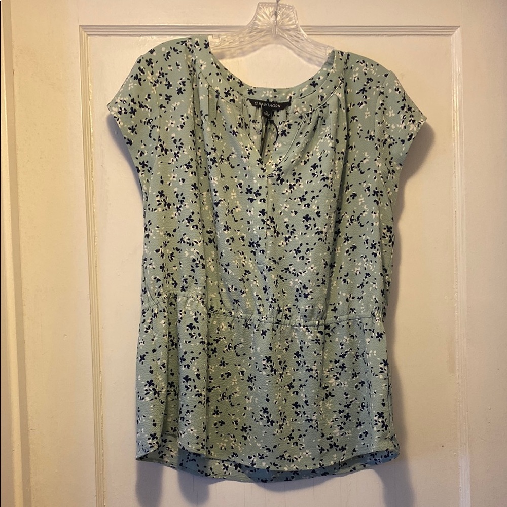 Floral Green Women's Top